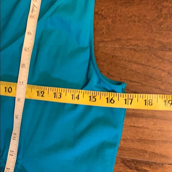 Chadwick’s Empire Waist Teal Sleeveless dress. SzM - Picture 4 of 6